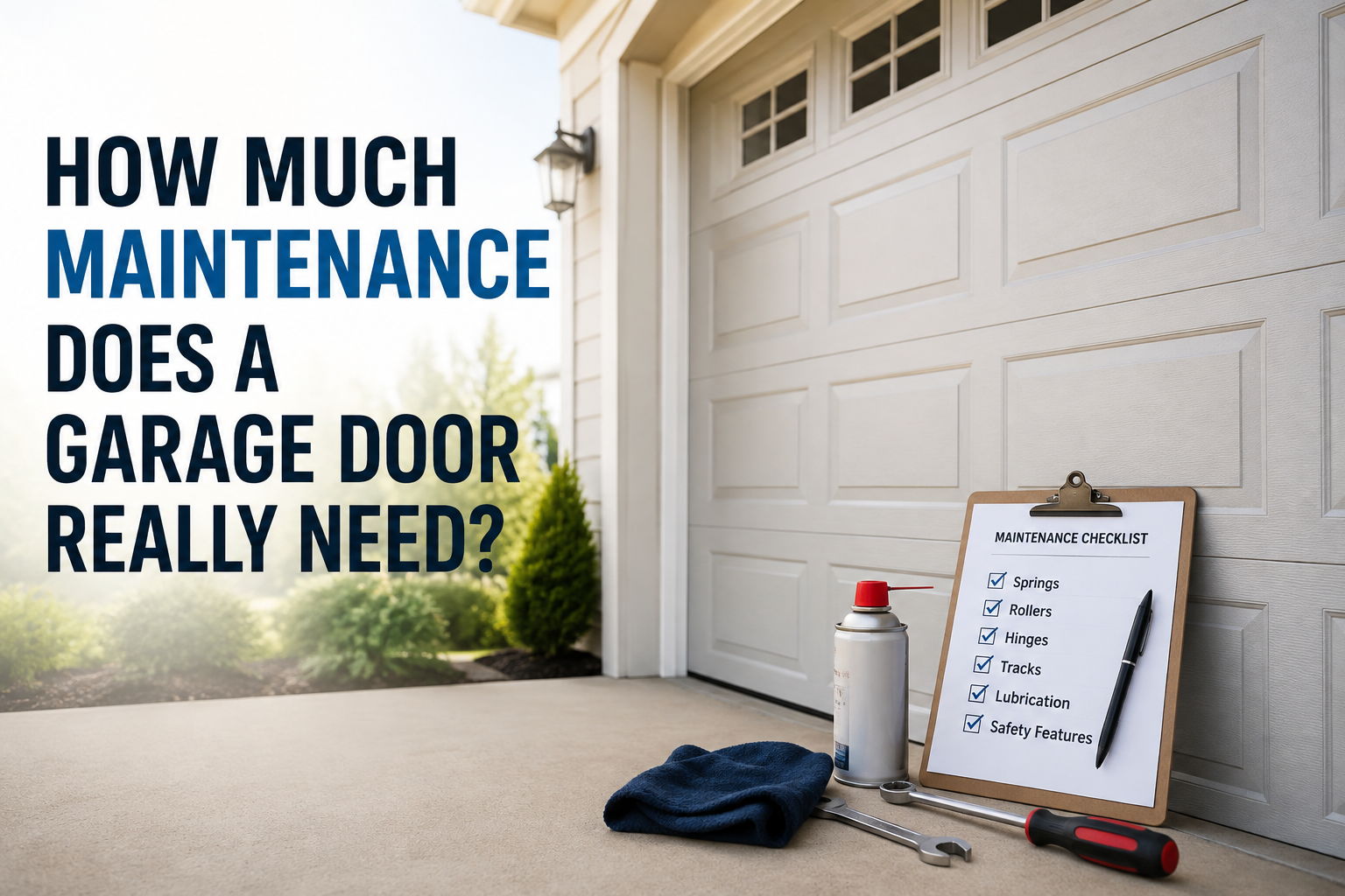 how much maintenance does a garage door really need?